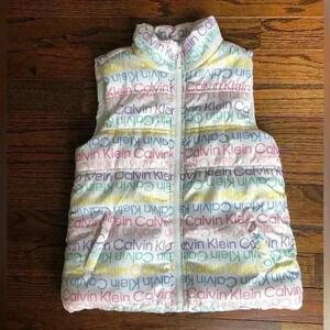 Calvin Klein Girls 5T Multi-Color Puffer Vest